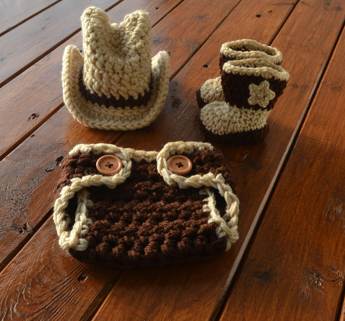 Cowboy Newborn Baby Knit Hat And Pants Outfit Set Photography Prop Sale