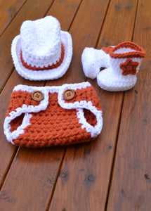 Crochet Cowboy Set Baby Photo Prop