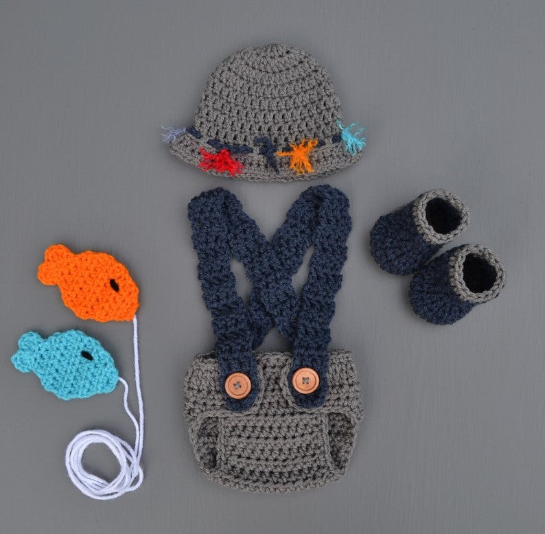 Boy Fishing Outfit – CrochetBabyProps