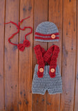 Newborn Boy Valentine Outfit For Photo Prop