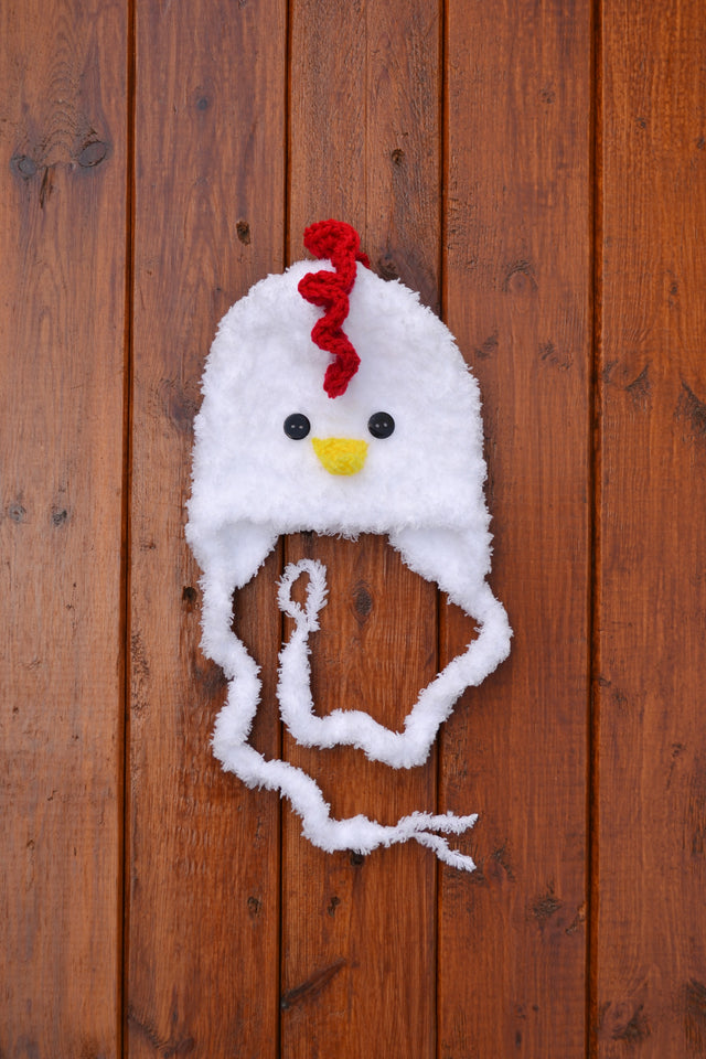 Baby Crochet Rooster Chicken Hat - Baby Photo Prop