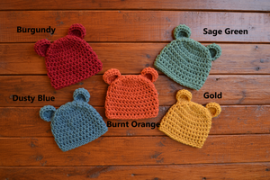 Baby Bear Hat - Newborn Photo Prop