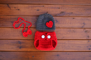 Baby Boy Valentines Outfit - Valentine Photo Prop