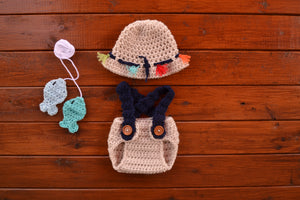 Fishing Newborn Photo Outfit