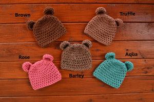 Baby Bear Hat For Photo Prop