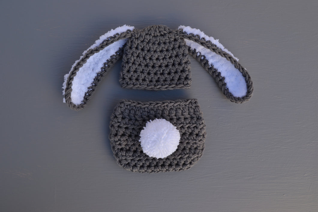 Crochet Baby Bunny Costume For Photography Props