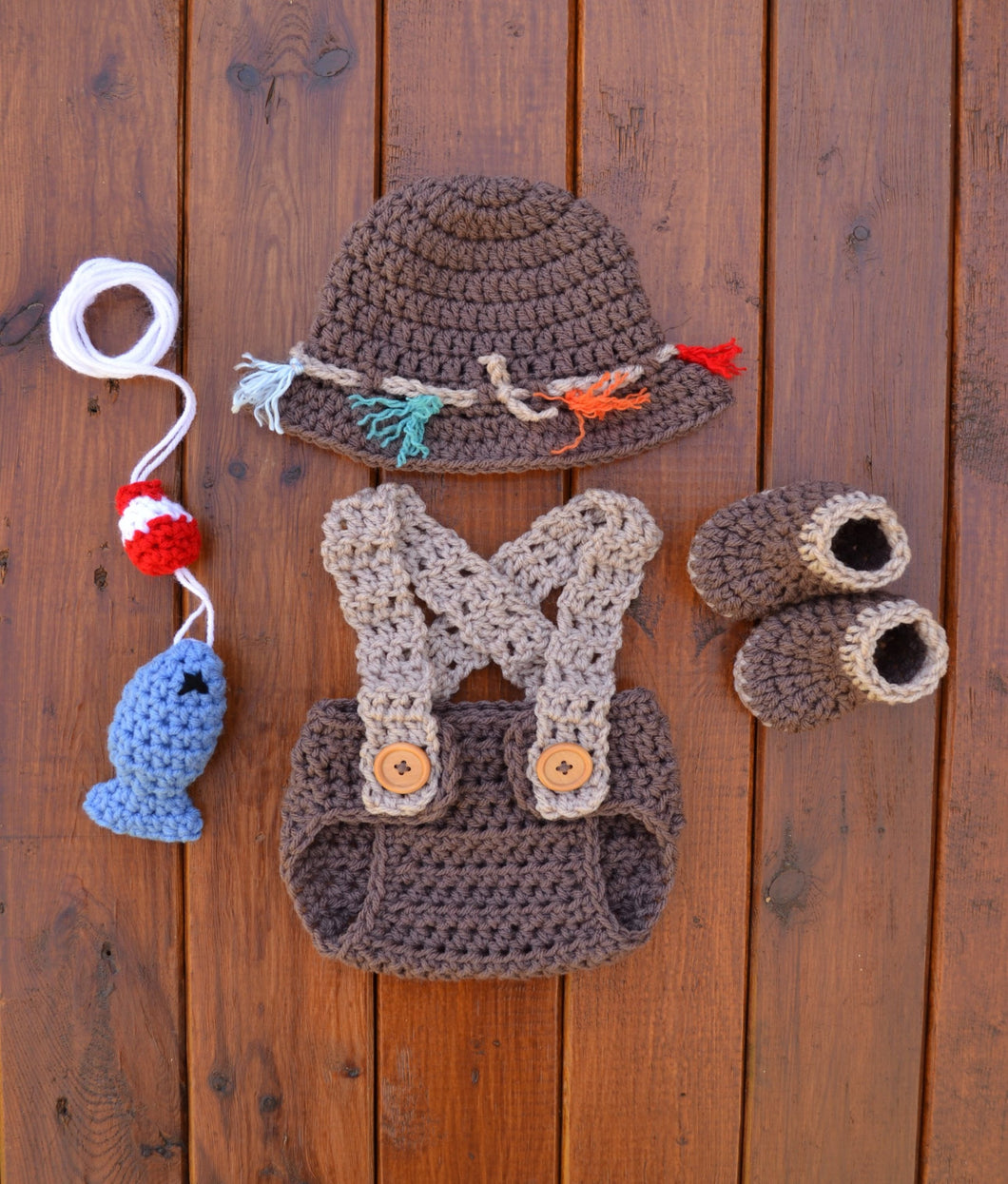 Crochet Fisherman Outfit For Baby Boys