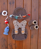 Crochet Fisherman Outfit For Baby Boys