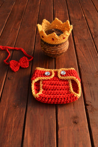 Crochet Baby King Outfit