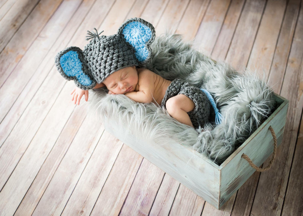 Baby Elephant Set For Photo Prop