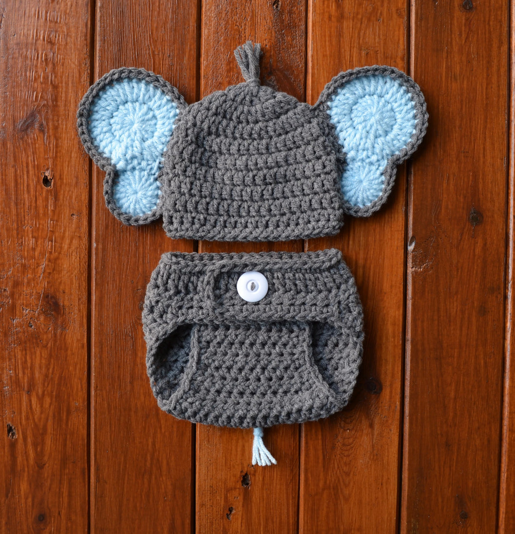 Elephant Photo Prop Baby Outfit