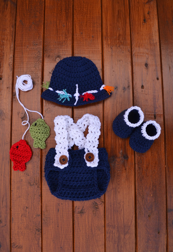 Baby Fishing Outfit for Photoshoot – CrochetBabyProps