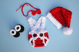 Baby Boy Crochet Christmas Outfit For Photo Props