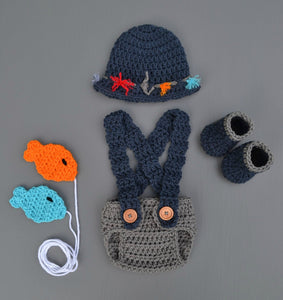 Baby Fishing Outfit Fisherman Outfit Newborn Fishing Outfit Newborn Boy  Photo Outfit Newborn Crochet Fishing Outfit Fishing Photo Prop -  Canada