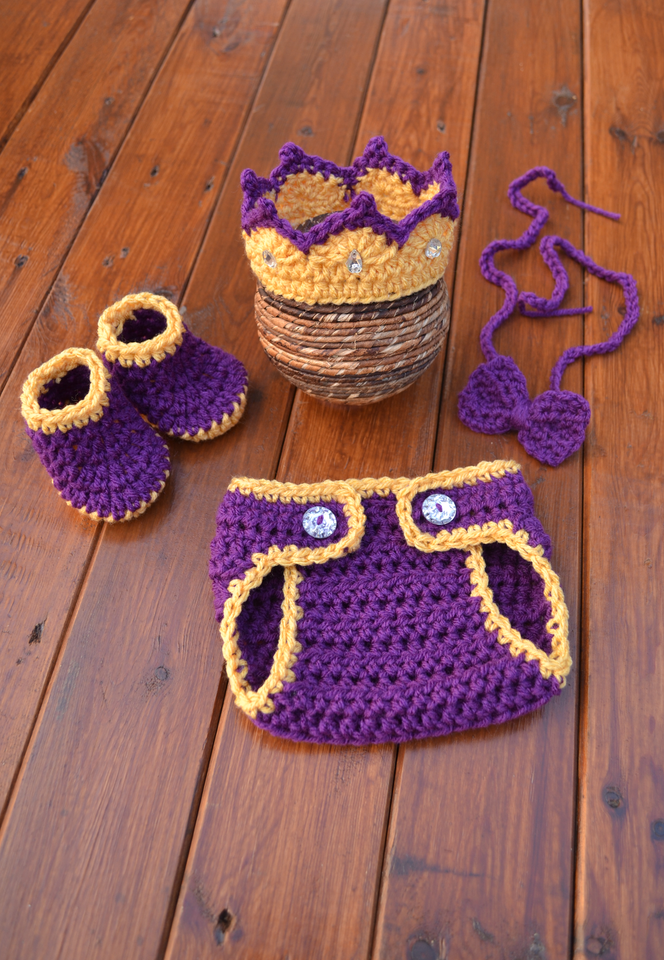 Crochet Prince Set For Photo Prop