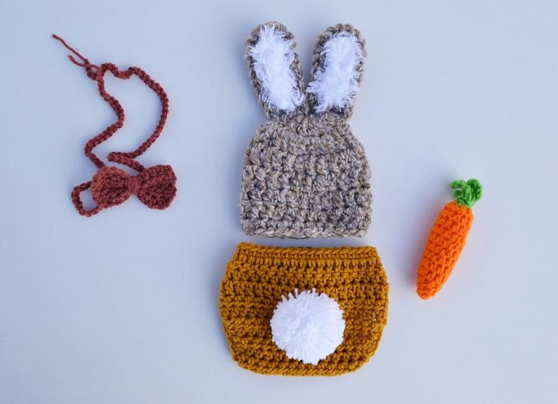 Newborn Baby Bunny Easter Outfit