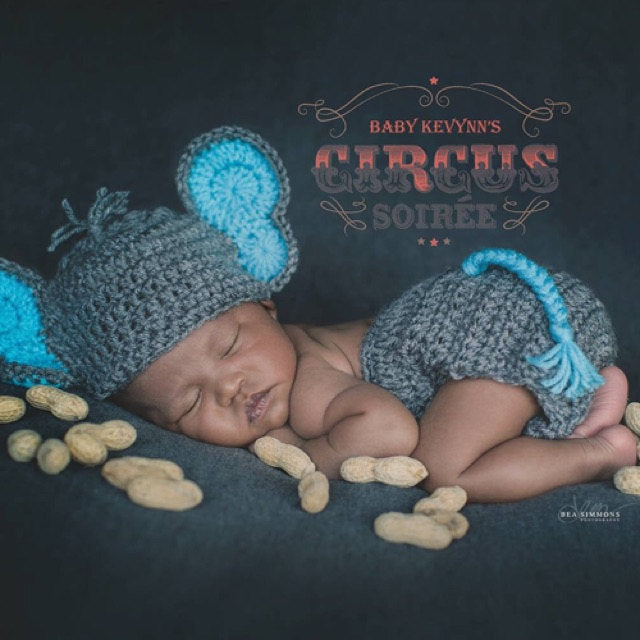 'Elephant' Newborn Photo Prop Outfit