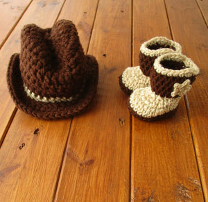 Crochet Cowboy Set For Photo Prop