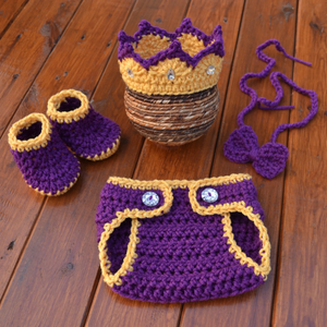 Crochet Baby Prince Set For Photo Prop