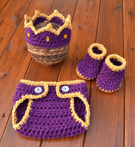 Baby Prince Crochet Outfit - Baby Prince Photo Prop