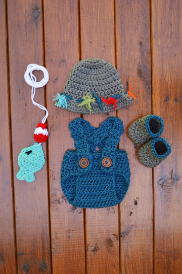 Fishing Set For Baby - Baby Photo Prop